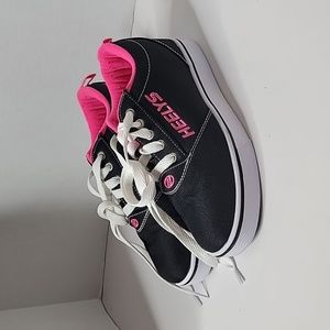 Heelys Youth Skating Shoes, No Wheels. Pink and Black Size 4